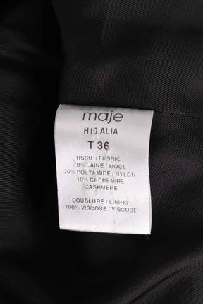 Veste Maje Noir en Laine