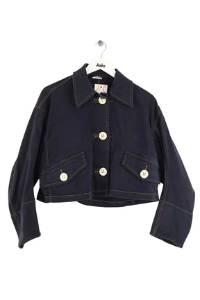 Veste Miu Miu Marine en Coton, taille L - Seconde Main