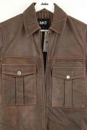 Veste Mkt Studio Marron en Cuir