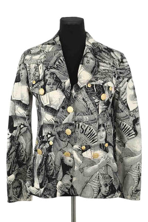 Veste Moschino Noir en Coton, taille L - Seconde Main