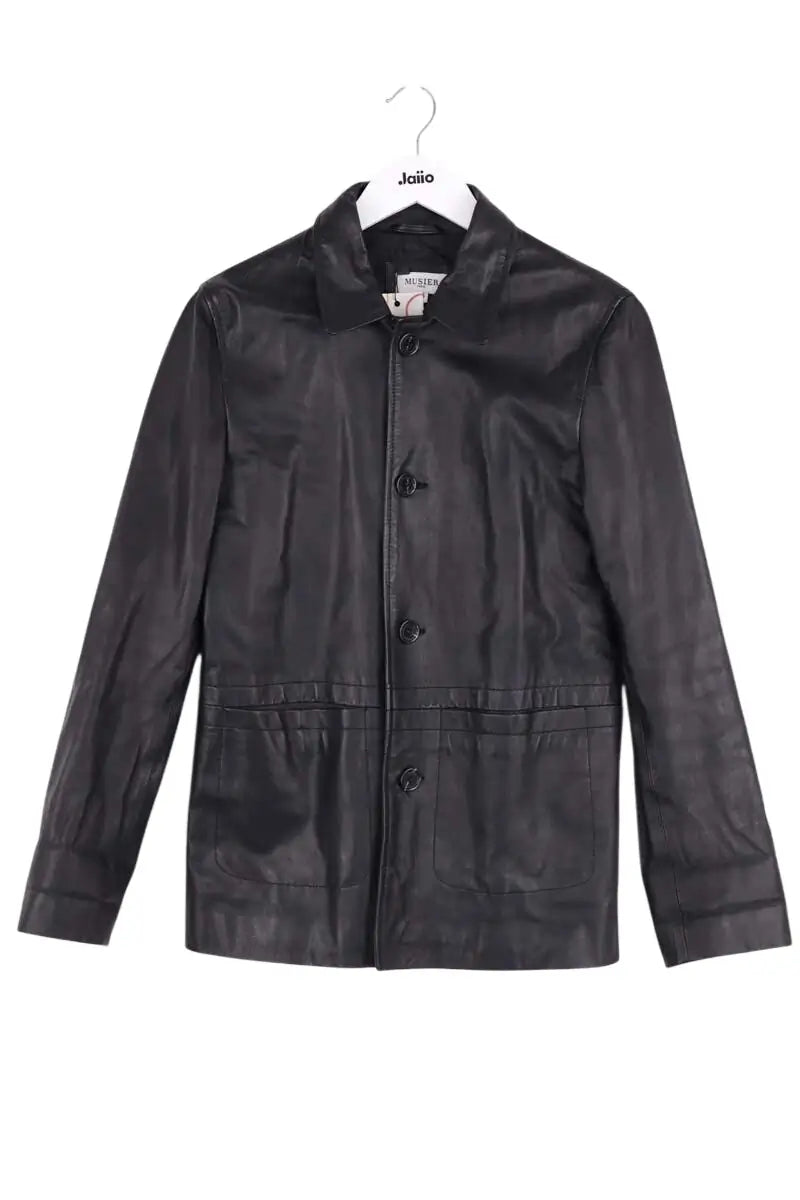 Veste Musier Noir en Cuir, taille S - Seconde Main