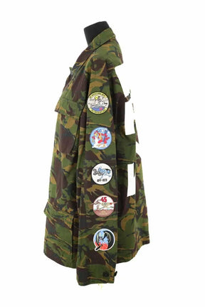 Veste Off White Kaki en Coton