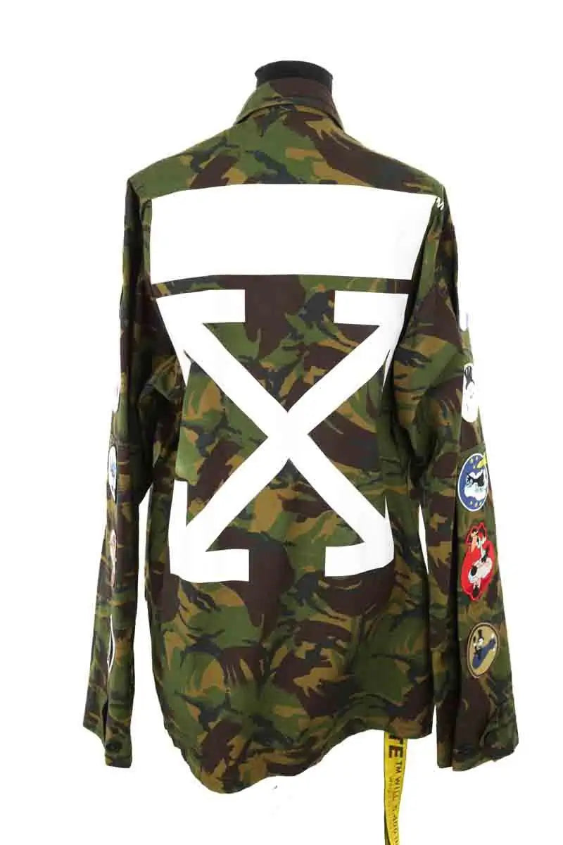 Veste Off White Kaki en Coton