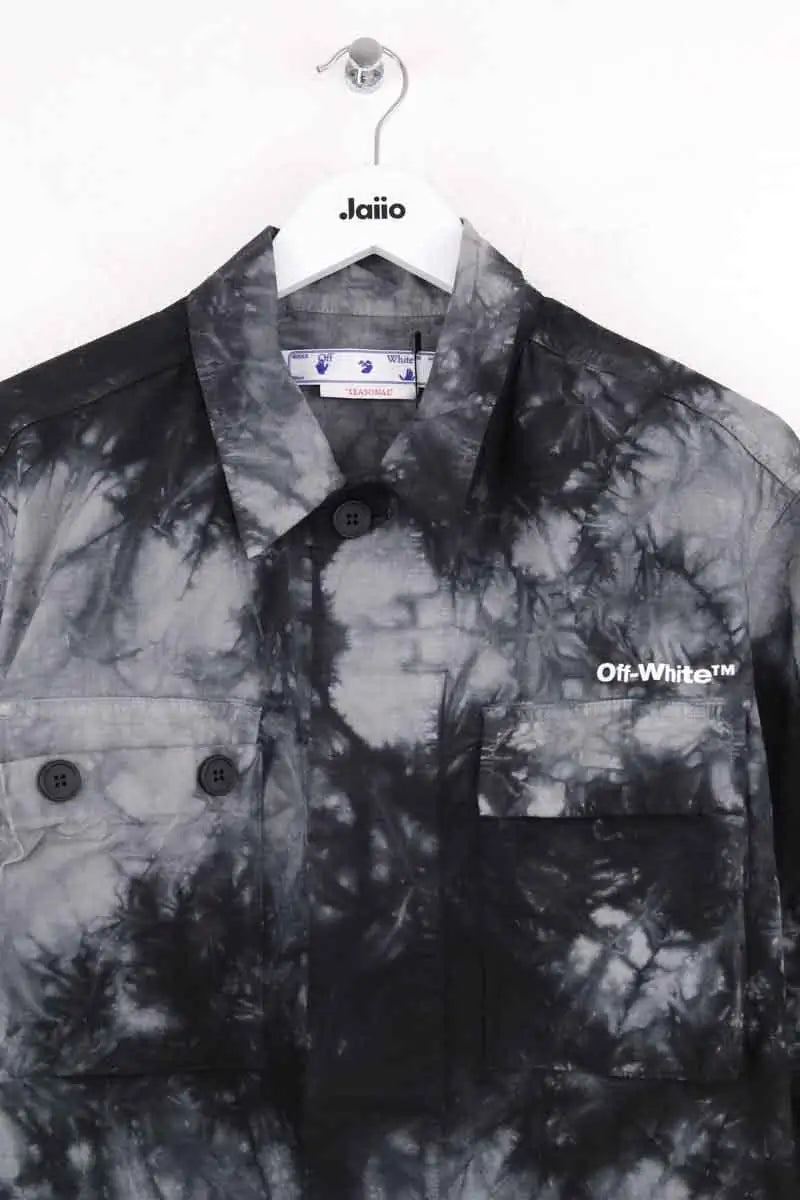 Veste Off White Noir en Coton