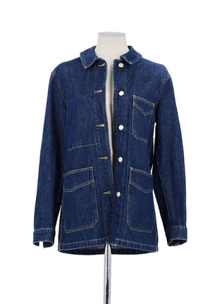 Veste Officine Générale Bleu en Coton, taille XS - Seconde Main