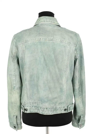 Veste Pinko Vert en Cuir
