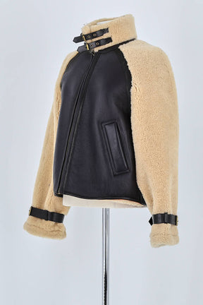 Veste Rouje Beige en Cuir