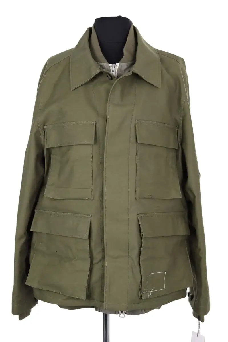 Veste Sacai Layered chore jacket Kaki en Coton, taille L - Seconde Main