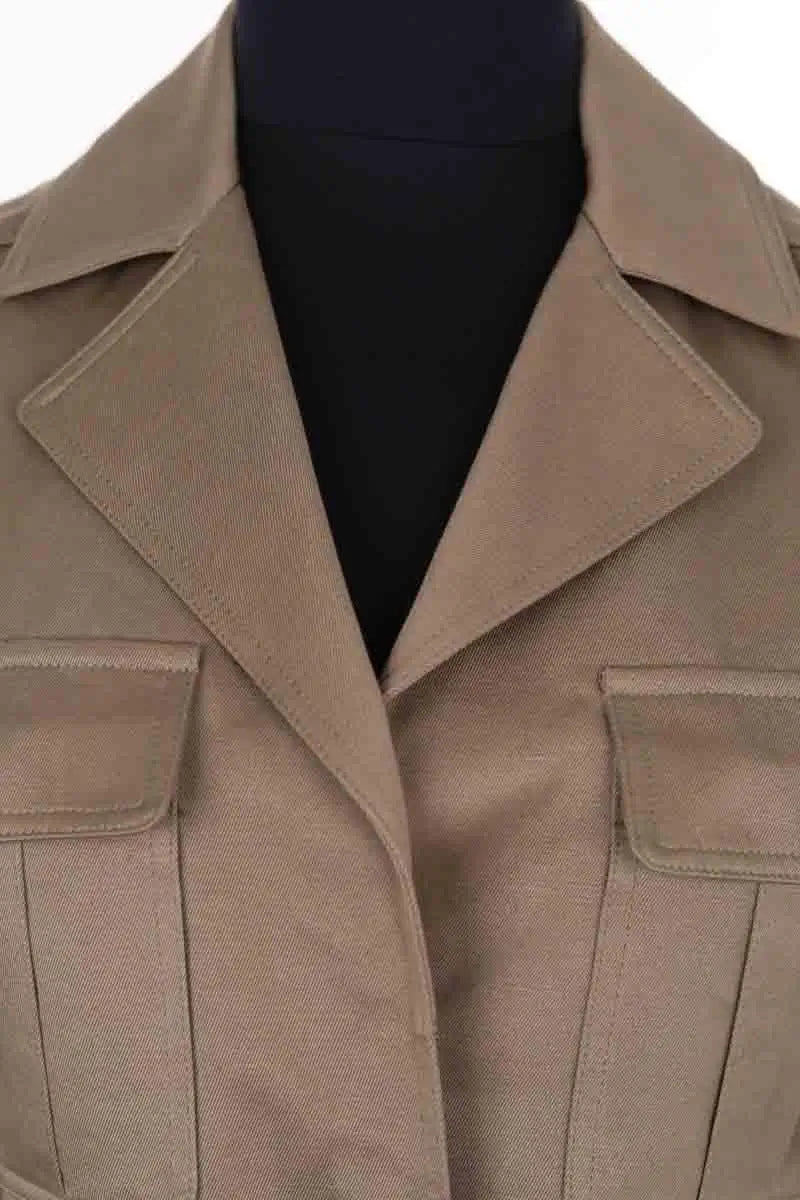 Veste Saint Laurent Kaki en Coton