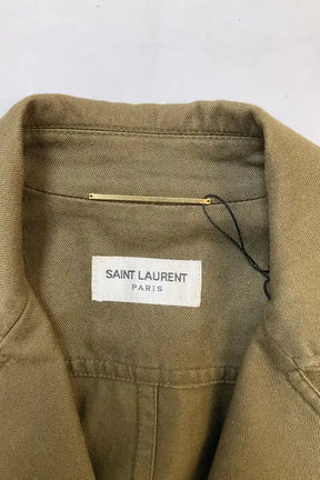 Veste Saint Laurent Kaki en Coton
