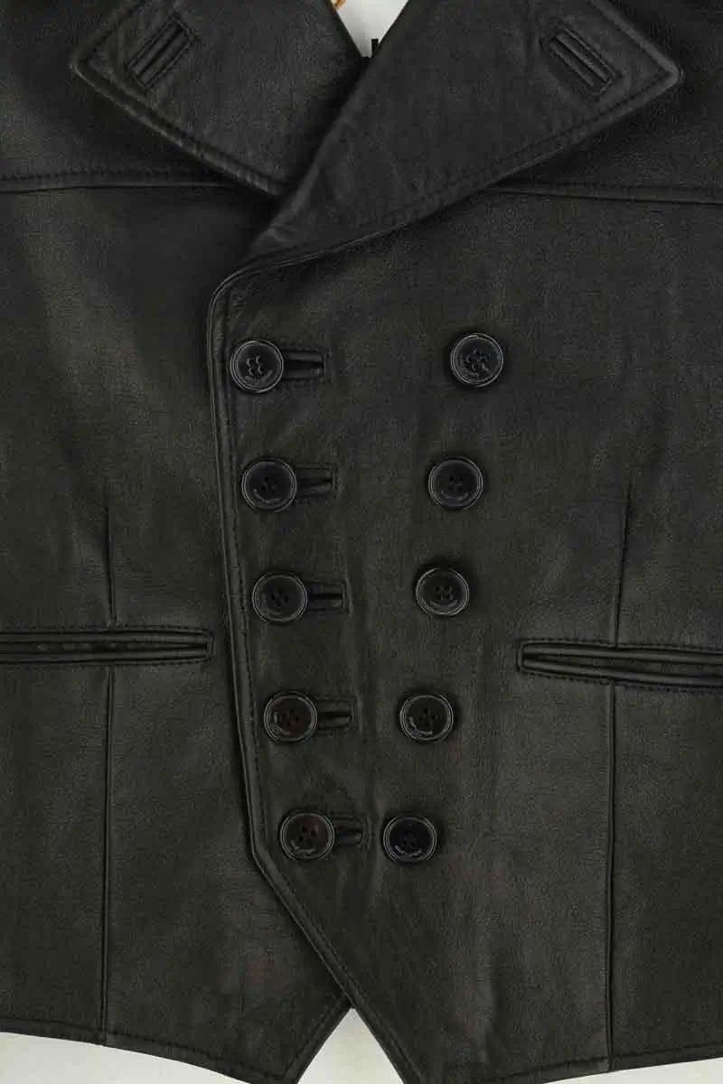 Veste Saint Laurent Noir en Cuir