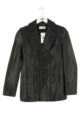 Veste Saint Laurent Noir en Cuir, taille S - Seconde Main