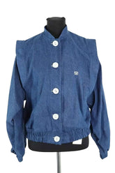 Veste Salut Beauté Bleu en Coton, taille XS - Seconde Main