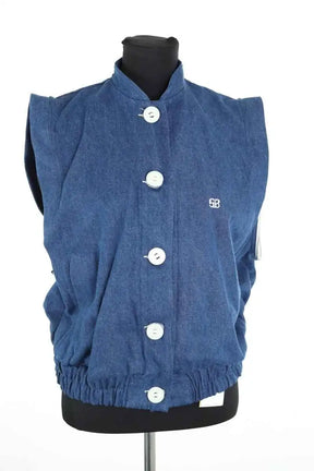 Veste Salut Beauté Bleu en Coton