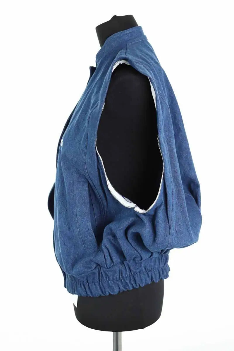 Veste Salut Beauté Bleu en Coton