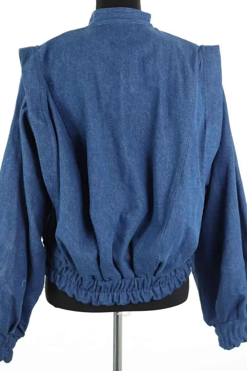 Veste Salut Beauté Bleu en Coton
