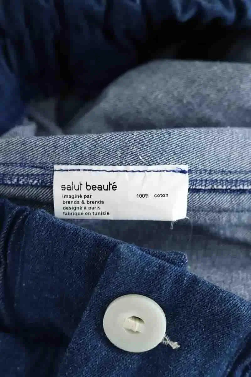 Veste Salut Beauté Bleu en Coton