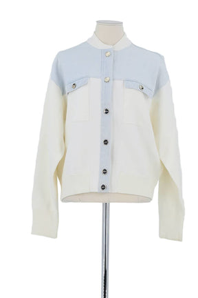 Veste Sandro Blanc en Viscose, taille L - Seconde Main