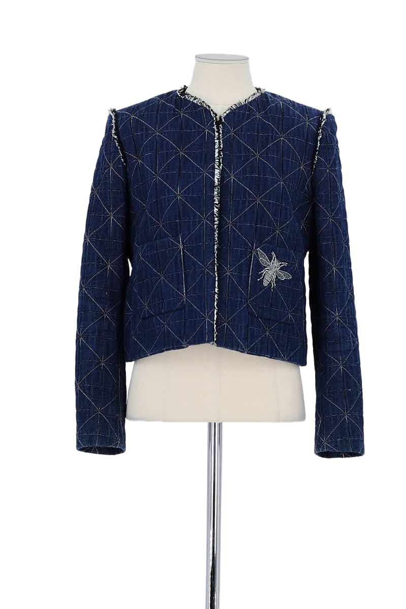 Veste Sandro Bleu en Coton, taille M - Seconde Main