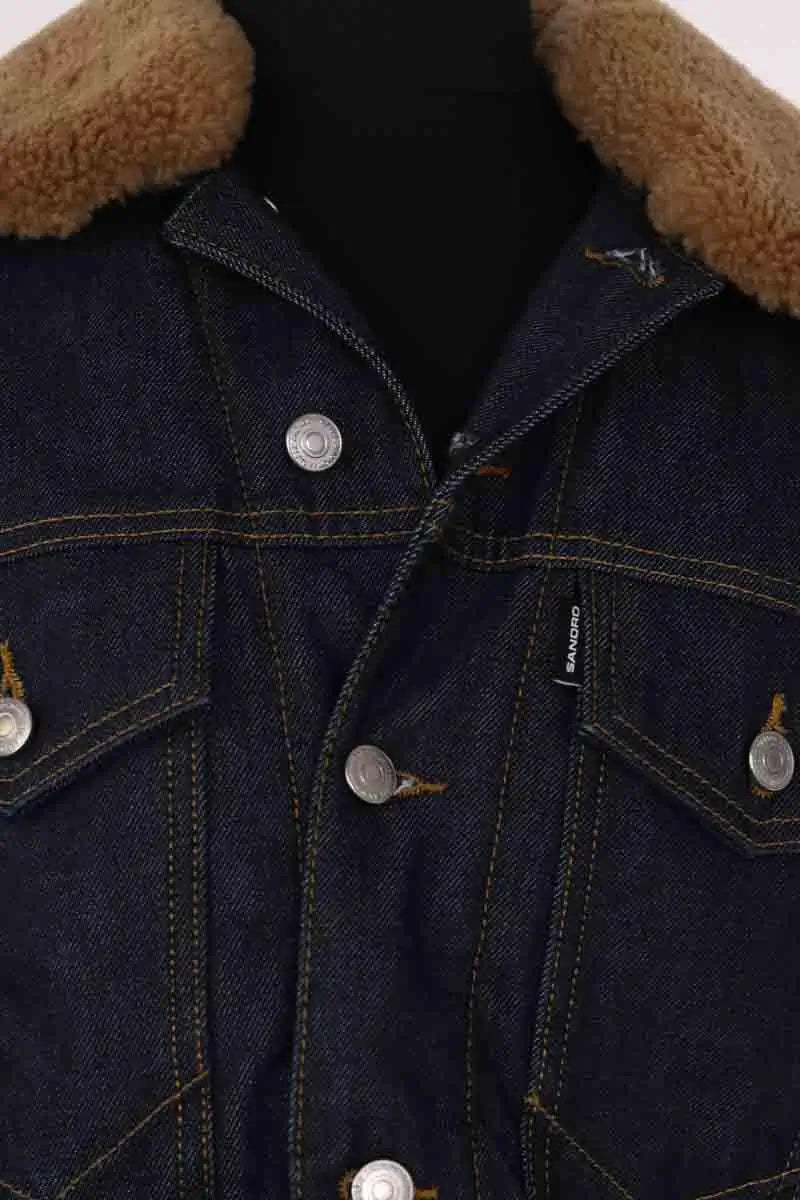 Veste Sandro Bleu en Coton