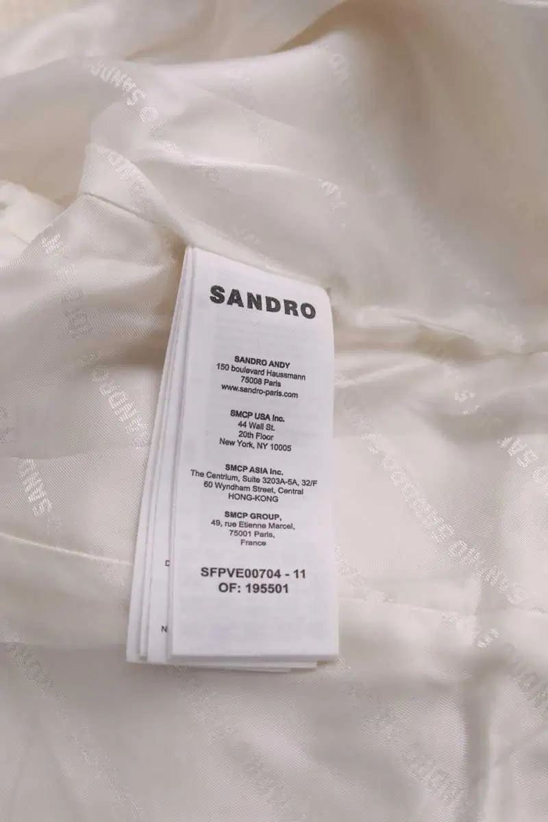 Veste Sandro Ecru en Coton