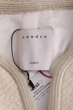Veste Sandro Ecru en Laine