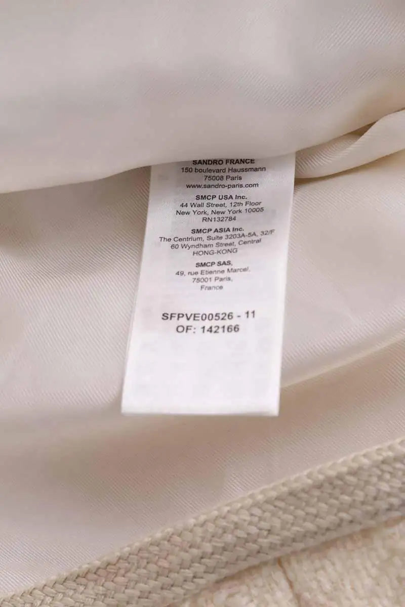 Veste Sandro Ecru en Laine
