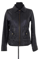 Veste Sandro Gris en Cuir, taille S - Seconde Main