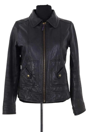 Veste Sandro Gris en Cuir, taille S - Seconde Main