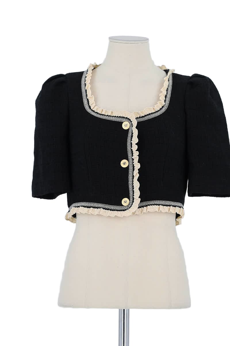 Veste Sandro Noir en Coton, taille XS - Seconde Main