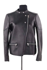 Veste Sandro Noir en Cuir, taille S - Seconde Main