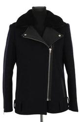 Veste Sandro Noir en Laine, taille M - Seconde Main