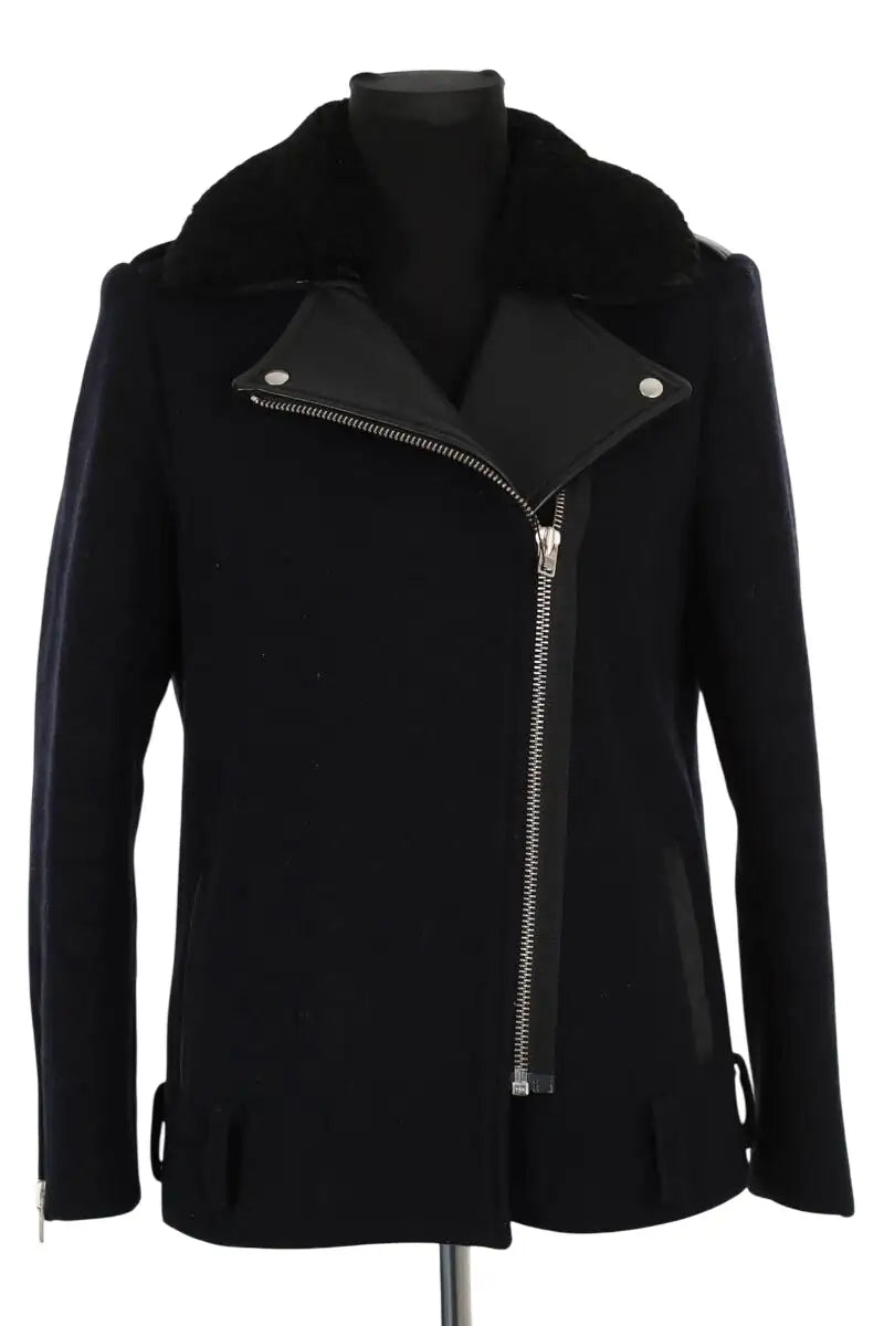 Veste Sandro Noir en Laine, taille M - Seconde Main