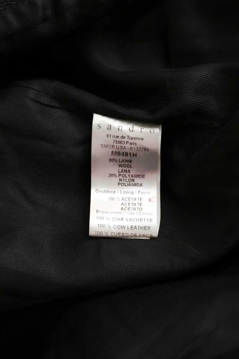 Veste Sandro Noir en Laine