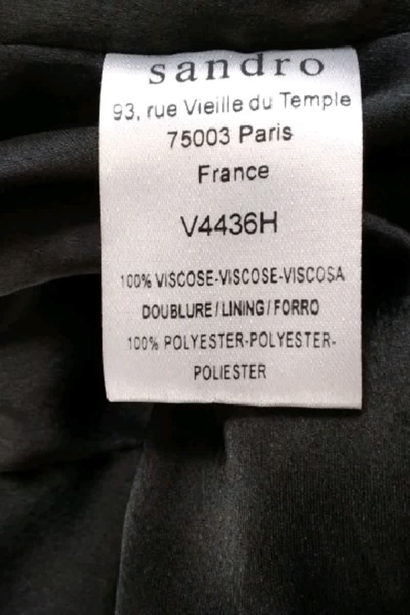 Veste Sandro Noir en Viscose
