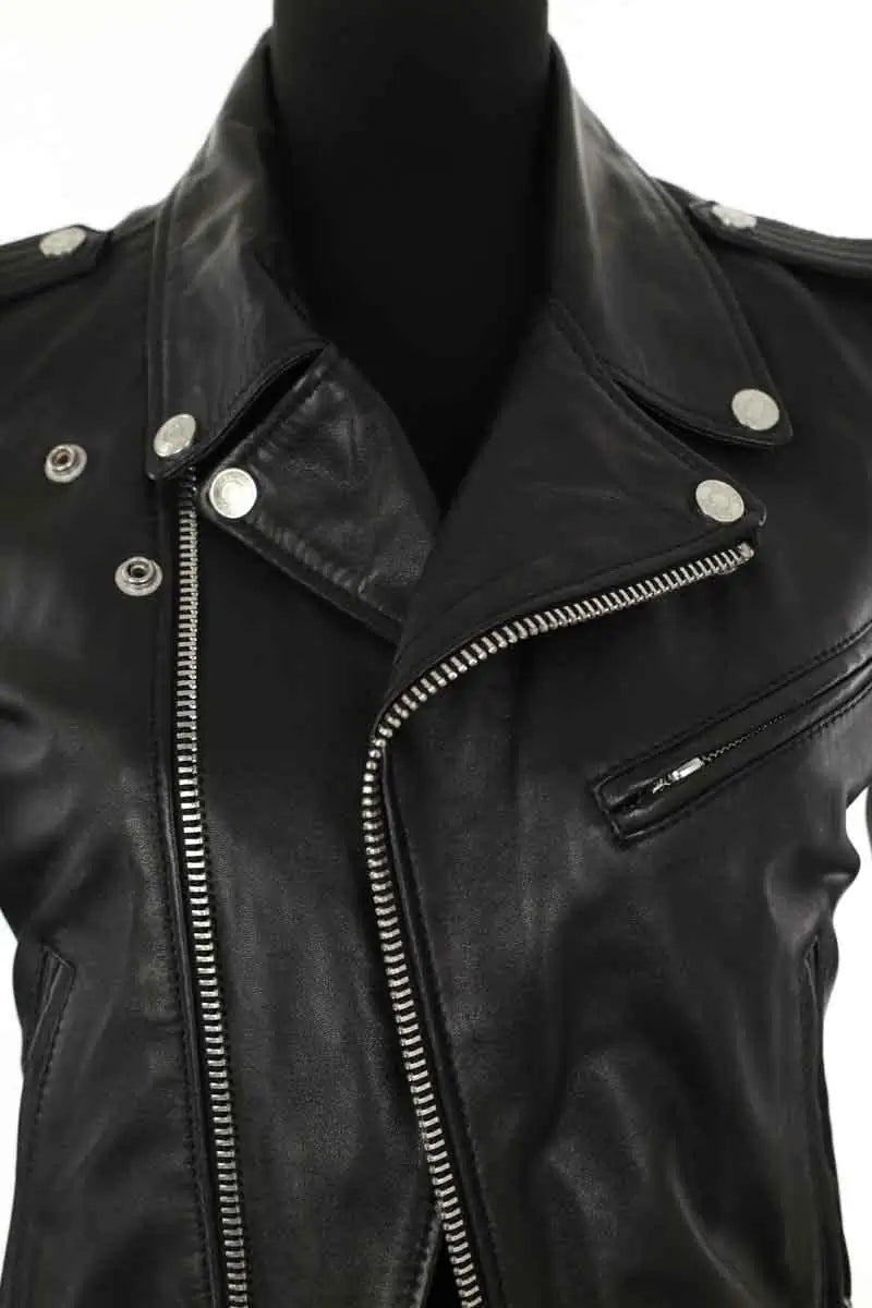 Veste Schott Noir en Cuir