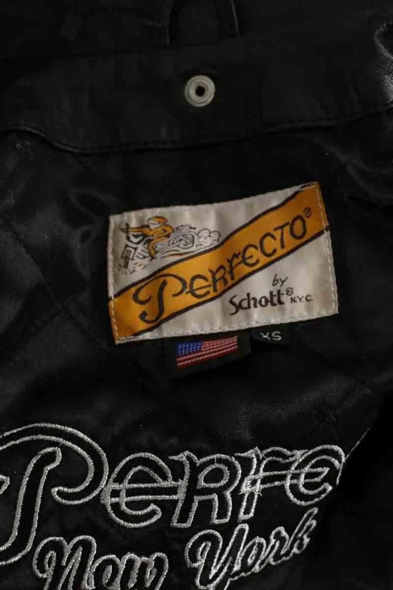 Veste Schott Noir en Cuir