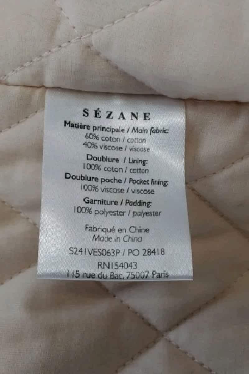 Veste Sézane Beige en Coton