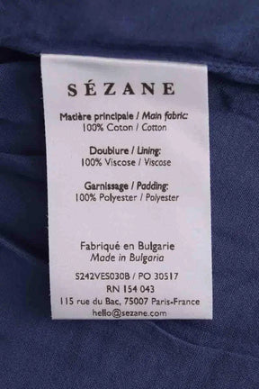 Veste Sézane Bleu en Coton