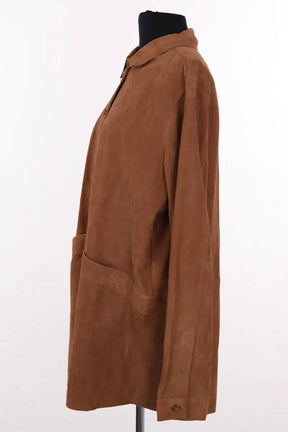 Veste Sézane Camel en Cuir