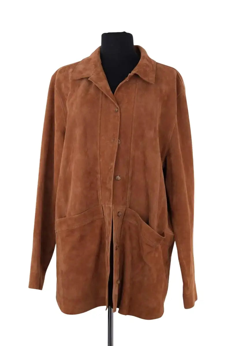 Veste Sézane Camel en Cuir, taille XXL - Seconde Main