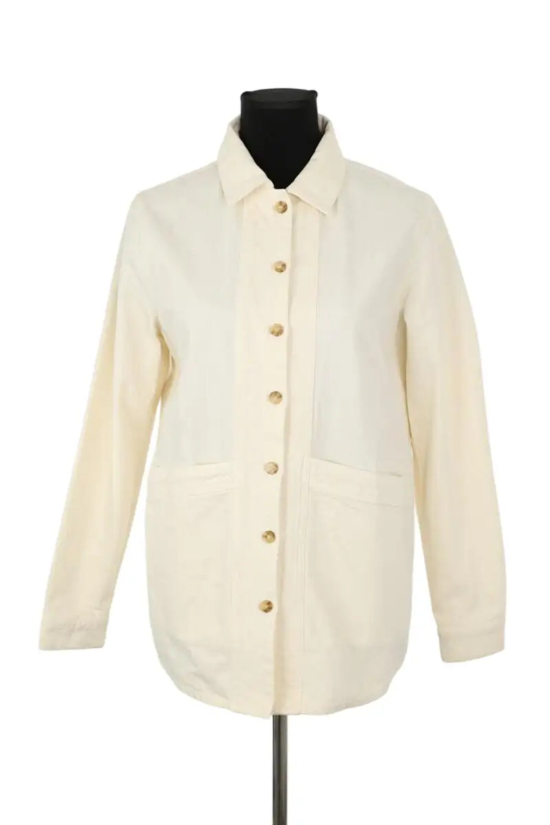 Veste Sézane Ecru en Coton, taille S - Seconde Main