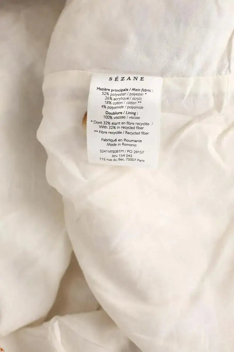 Veste Sézane Ecru en Polyester