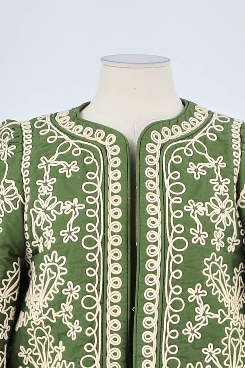 Veste Sézane Vert en Coton