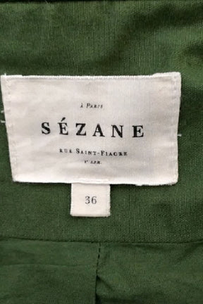 Veste Sézane Vert en Coton