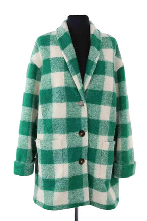 Veste Sézane Vert en Laine, taille L - Seconde Main