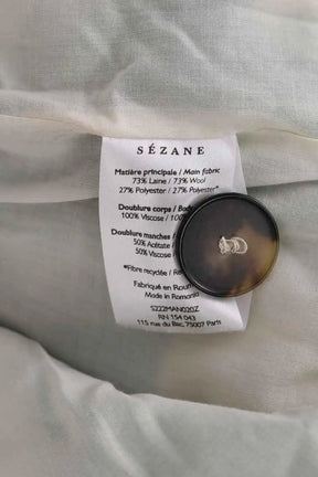 Veste Sézane Vert en Laine