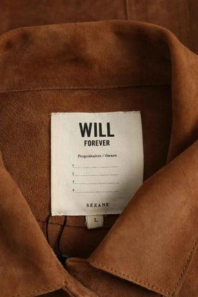 Veste Sézane Will Camel en Daim