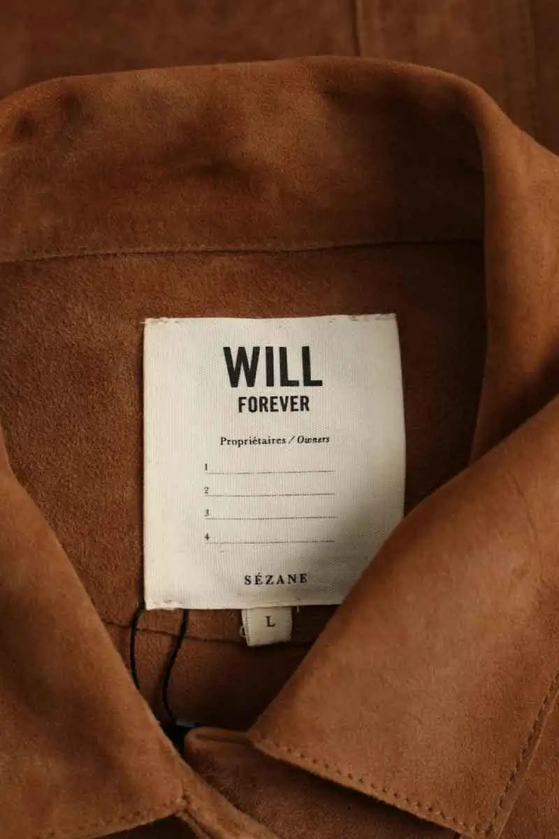 Veste Sézane Will Camel en Daim
