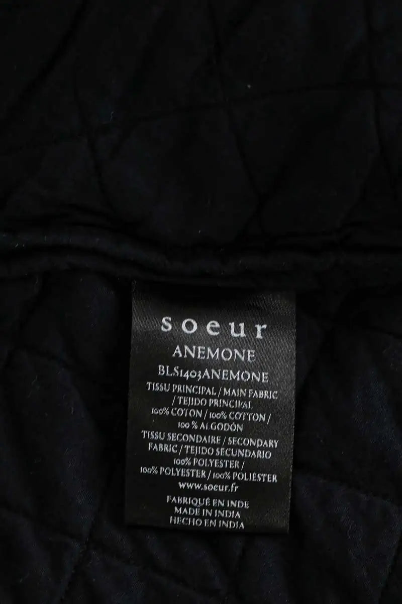 Veste Soeur Anemone Noir en Coton